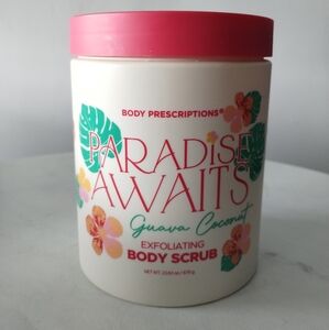 Body Prescriptions Paradise Awaits Guava Coconut Exfoliating Body Scrub NWT